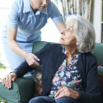 Care Worker Mistreating Elderly Woman