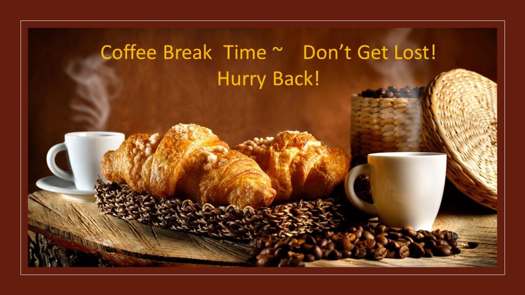 coffee break coffee and croissants