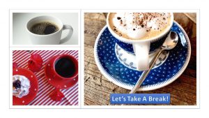 Infographics Break Time Red White and Blue Collection