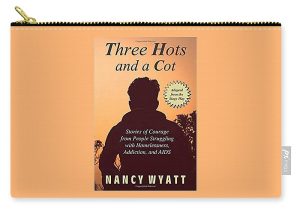 3 hots and a cot book cover on a carry pouch from Nancy's Pixels Products