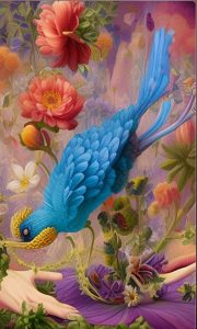 Bird in Paradise - Wombo Dream Art - AI by Nancy Wyatt