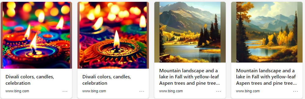 AI by Nancy Wyatt - Diwali candle and a mountain river landscape